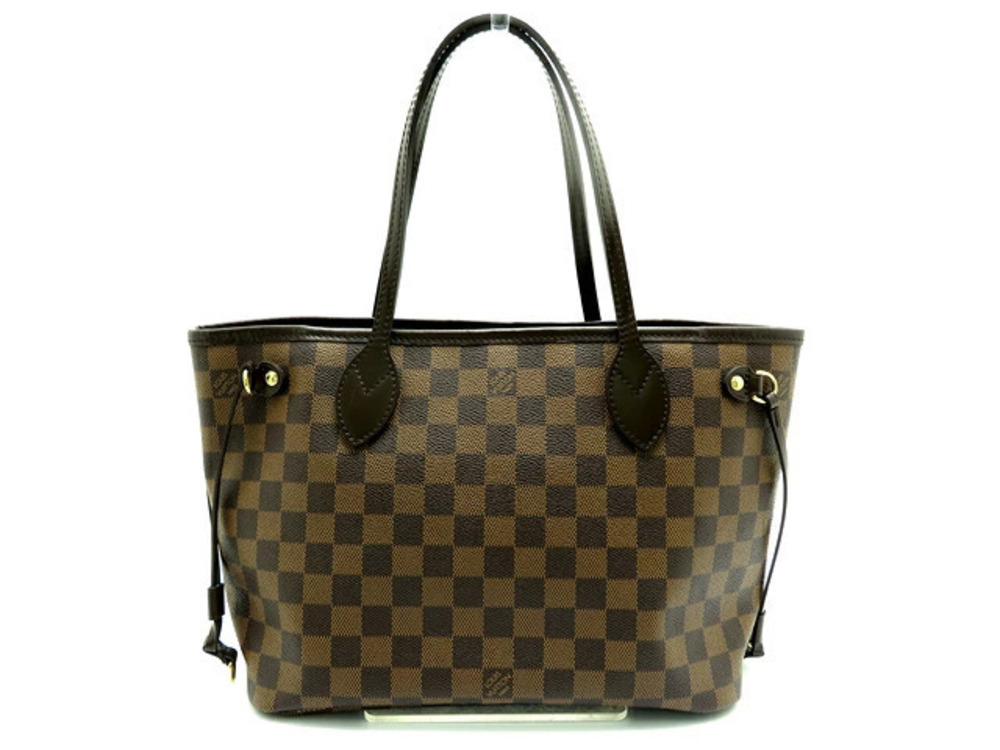 LOUIS VUITTON Neverfull Damier Ebene Brown Tote Bag